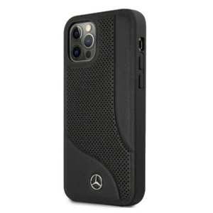 Coque Mercedes en cuir PU Rigide pour Apple iPhone 12 Pro Max 6,7 pouces - noir - Imagen 1 de 4