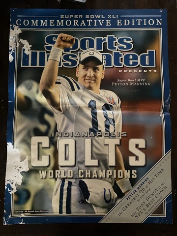 Sports Illustrated Peyton Manning MVP Super Bowl Champions Large Poster 18" x 24 Cover