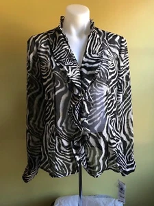 Jones New York Damen Bluse schwarz/grau Größe 4, 10 - Bild 1 von 4