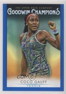 2021 Upper Deck Goodwin Champions Royal Blue Coco Gauff #17 Rookie RC