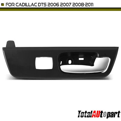 Manija de puerta interior con orificio cromado y negro para Cadillac DTS 2006-2011 trasera derecha Foto 1 de 4