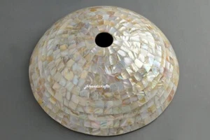 16" Rare Mother of Pearl Inlay Work Wash Basin/Sink Bathroom Washroom Decor - Picture 1 of 6