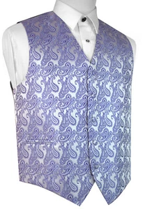 MEN'S LAVENDER PAISLEY FORMAL DRESS TUXEDO VEST. WEDDING, PROM, HOMECOMING - Picture 1 of 4