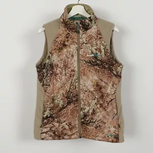 Cabela's OutfitHER Camo Vest Womens Size Medium Zonz Western Sherpa Hunting Zip - Picture 1 of 21