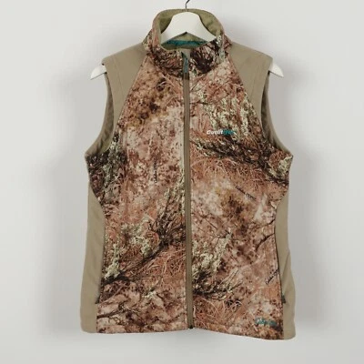 Cabela's OutfitHER Camo Vest Womens Size Medium Zonz Western Sherpa Hunting Zip - Image 1 of 4