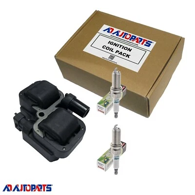 1 Ignition Coil + 2 Denso 4704 Iridium TT Spark Plugs For Mercedes-Benz G55 SL55 - Image 1 of 4