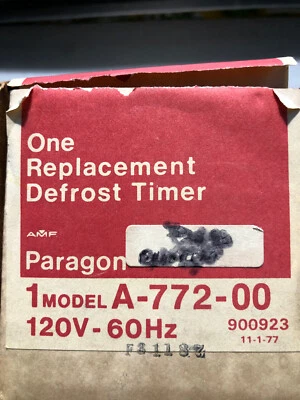 Таймер размораживания Paragon #A-772-00 — заменяет GE WR9X210 - Изображение 1 из 4