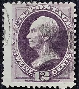1873 US 12 Cent Clay Stamp Used F/VF, SC#162 (CV $135) - Picture 1 of 3