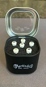 Martin APP0013 Luxe Liquid Metal Bridge Pin Set - Bone w/ Paua Abalone Inlay - Picture 1 of 4