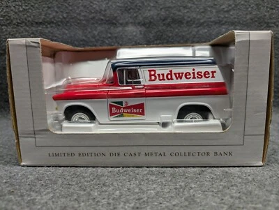 Camión de reparto Budweiser 1957 Chevy panel banco fundido a presión 1:24 por SpecCast Foto 1 de 4