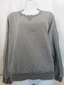 SPLENDID gray green sloppy sweatshirt top WOMEN L - Picture 1 of 7