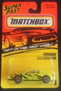 1995 Matchbox Diecast Metal Car Ferrari Testarossa MB172 #78 Get in Fast Lane!