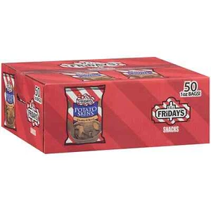 T.G.I. Friday's Potato Skins Snack Chips, Cheddar & Bacon (1 oz., 50 ct.) - Picture 1 of 2
