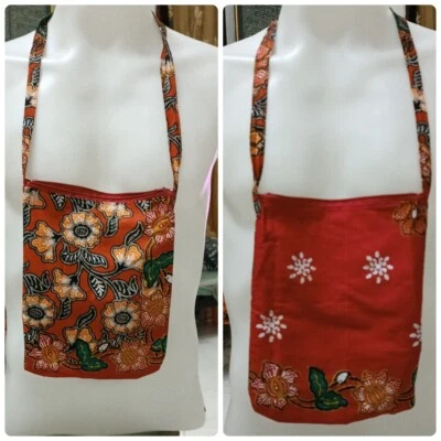 Batik Mini Sling Bag Handmade in North malaysia - Image 1 of 4