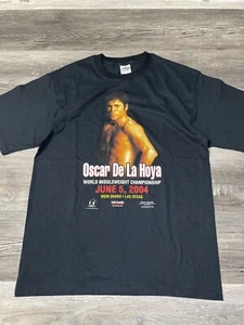 Neu ohne Etikett Vintage Y2K 2004 Top Rank MGM Grand Oscar De La Hoya Weltmeister Shirt L - Bild 1 von 4