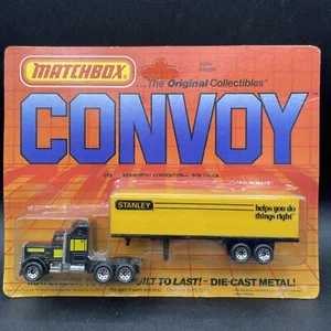 1983 Matchbox Convoy CY9 BLACK KENWORTH CONVETIONAL Yellow Box STANLEY Trailer - Picture 1 of 4