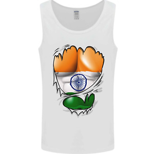 Gym The Indian Flag Ripped Muscles India Mens Vest Tank Top