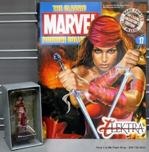 MARVEL The Classic Figurine Collection "Elektra" w/ Eaglemoss Magazine #17