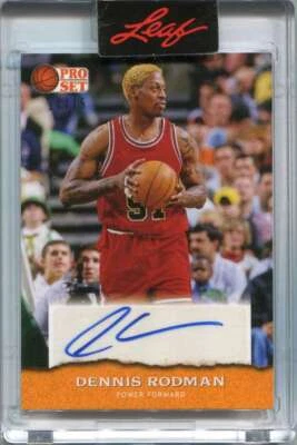 2022 Leaf Pro Set Sports Orange psadr1 Dennis Rodman Auto 14/15 - Image 1 of 2