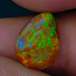 4,40 KT CT CHARMANTES FEUER WUNDERSCHÖN AUFFÄLLIGER HARLEKIN WELO-ÄTHIOPIEN WEISSER OPAL - Bild 1 von 8