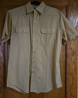CAMISA DE COLECCIÓN PARA HOMBRE SEARS ROPA DEPORTIVA, años 70 - tostada - M Foto 1 de 3
