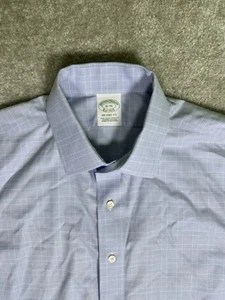 Brooks Brothers Dress Shirt Mens 16-36 Button Up Milano Fit Supima Non Iron - Picture 1 of 9
