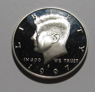 1997 S (Silver) Kennedy Half Dollar Proof - BU Condition - 161SA - Image 1 of 2
