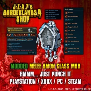 Borderlands 4✨ MODDED MELEE SHATTERWIGHT AMON CLASS MOD BL4 ✅PC-PS-XBOX✨ - Picture 1 of 2