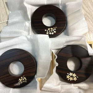 Limited Edition Striped Ebony Kendo Tsuba From Japan - Picture 1 of 6
