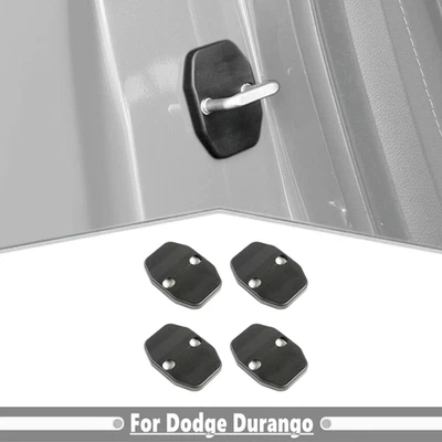 Cubierta de cerradura de puerta negra ABS para Dodge Durango 2011-2026 4 piezas Foto 1 de 4