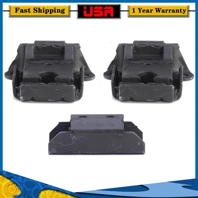 3x Motor and Trans Mount Kit For Chevrolet C10 Pickup 5.7L 350 Eng 1969-1972 - Image 1 of 3
