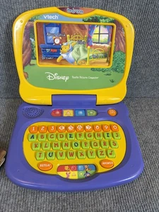 Disney Vtech Poohs Picture Computer Complete All 11 Slides WORKS - Picture 1 of 6