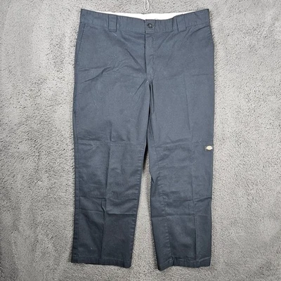 Pantalones de trabajo Dickies calce relajado doble rodilla negros para hombre 40x30 Foto 1 de 4