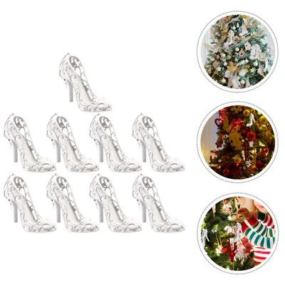  9pcs festive noël arbre décor xmas penderie décor haut talons pendentif - Photo 1/4