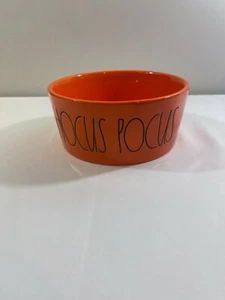 Rae Dunn Hocus Pocus Large Dog Bowl Orange Black New Halloween Edition - Picture 1 of 4