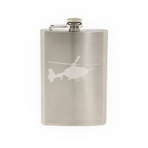 Apache Helicopter #1-8 oz etched flask - Imagen 1 de 2