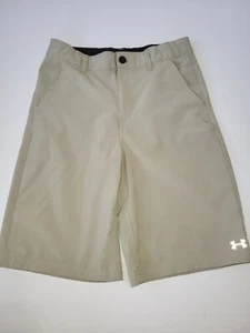 Boys Under Armour Golf Shorts size 16 khaki - Picture 1 of 3