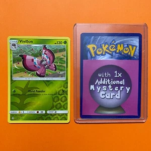 Vivillon Reverse Holo Rare LP 8/131 Forbidden Light Pokemon Card Sun Moon - Picture 1 of 5