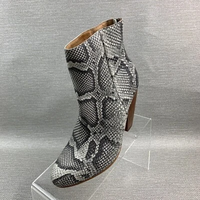 Corso Como Simba Ankle Boots Snake Print Leather Round Toe Block Heel Size 5.5M - Image 1 of 4