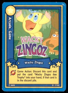 2007 Ganz Webkinz Series 1 Card Wacky Zingoz #37