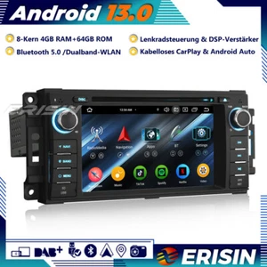 8-Kern CarPlay Android 13 Autoradio GPS DVD Jeep Compass Wrangler Chrysler Dodge - Bild 1 von 20