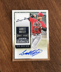 Garrett Whitley 2015 Contenders Draft Ticket Auto #3 Tampa Bay Rays Phillies