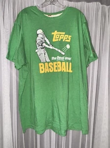 Camiseta Gráfica de Béisbol Homenaje Topps Vintage XXL Verde Hecha en México - Imagen 1 de 7