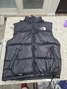 Vintage PUFFER DOWN JACKET 700 THE NORTH FACE VEST BLACK LARGE MEN’S - Picture 1 of 12