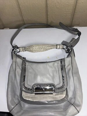 COACH 16803 Kristin Spectator Gray Leather Hobo Shoulder Handbag Crossbody VGUC - Image 1 of 4