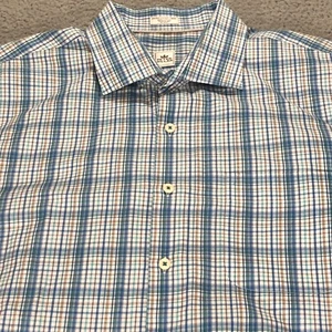 Camicia casual uomo Peter Millar taglia XXL blu quadri manica lunga 2XL - Foto 1 di 6