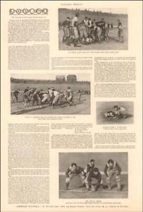 CARLISLE INDIANS vs YALE Football Photos & Article antique authentic 1896