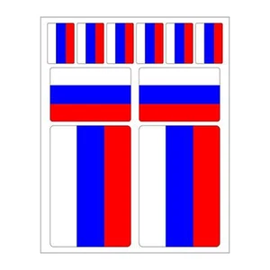 10 Stück Flaggen Aufkleber Russland Set | Sticker Russia - Picture 1 of 1