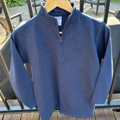 Sudadera túnica azul marino grande juvenil 1/4 cremallera - nunca usada Foto 1 de 4