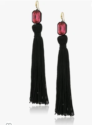 Brincos Trina Turk confete e coquetéis borla fushia 6,5 pol. B3-2 US$ 78 - Imagem 1 de 4